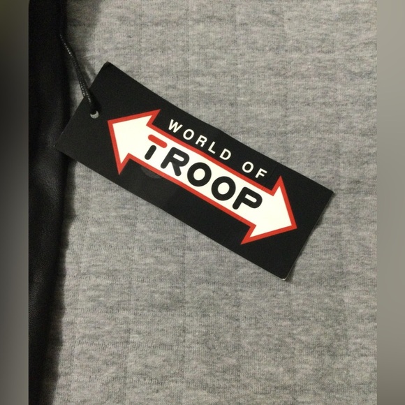 World of Troop Men’s Black Gold Lightweight Moto Jacket - Picture 9 of 14